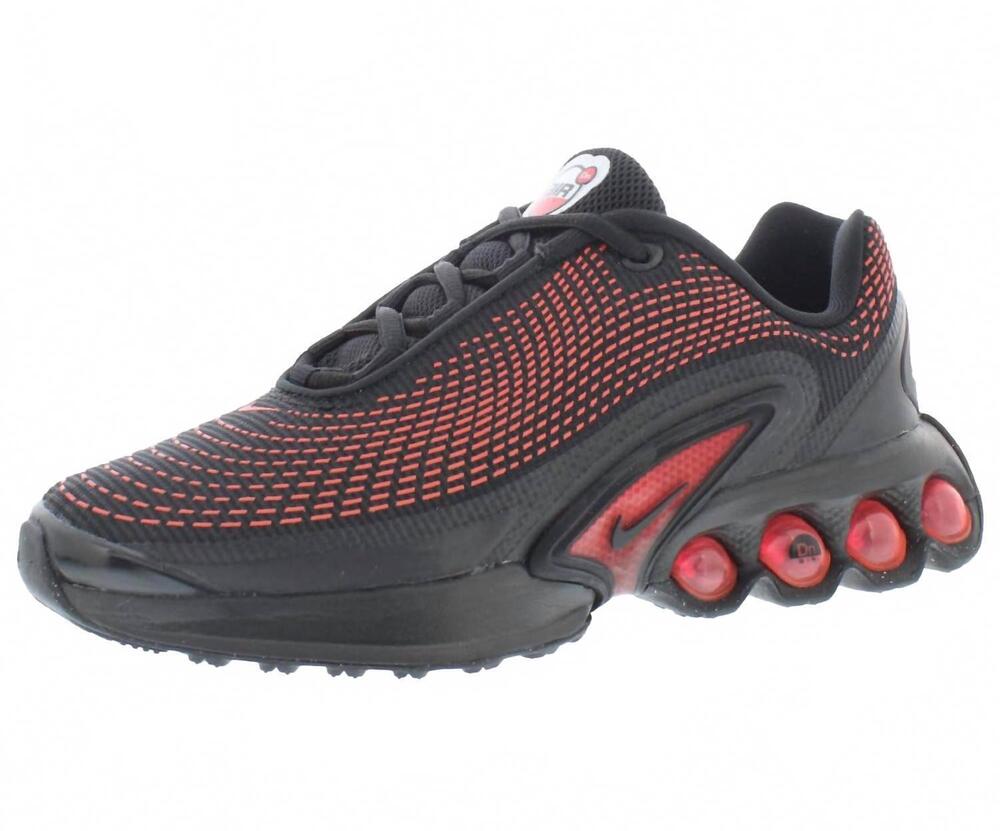 NEW NIKE big kid's air max dn shoes in black/black/bright crimson/black